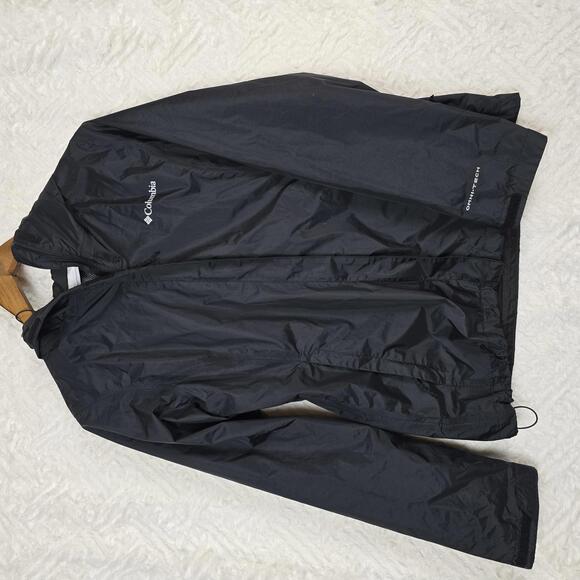 Columbia Omni-Tech Black Waterproof Jacket, Size Small - Picture 2 of 9